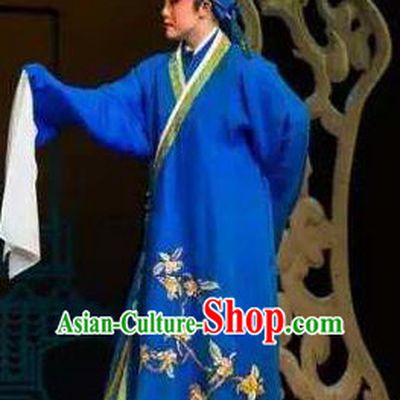 Chinese Yue Opera Xiaosheng Garment and Headwear Ren Heart Medicine Apparels Shaoxing Opera Young Male Scholar Chen Shigong Costumes