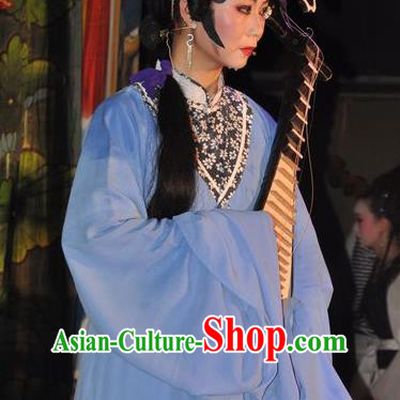 Chinese Shaoxing Opera Distress Maiden Qin Xianglian Dress Garment and Headpieces Tian Dao Zheng Yi Yue Opera Actress Costumes Apparels