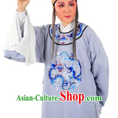 Palm Civet for Prince Chinese Yue Opera Laosheng Apparels Costumes and Headwear Shaoxing Opera Elderly Male Zhao Heng Garment