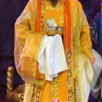Palm Civet for Prince Chinese Yue Opera Emperor Costumes and Headwear Shaoxing Opera Elderly Male Garment Laosheng Apparels