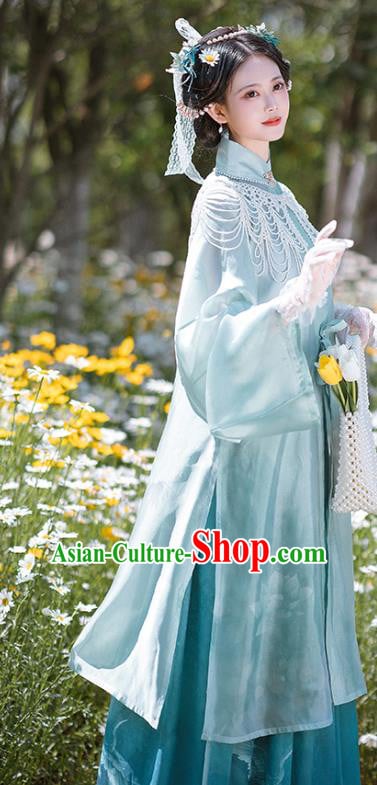 Chinese Traditional Garment Ancient Ming Dynasty Noble Lady Historical Costumes Embroidered Hanfu Dress Chinese Traditional Garment Ancient Ming Dynasty Noble Lady Historical Costumes Embroidered Hanfu Dress