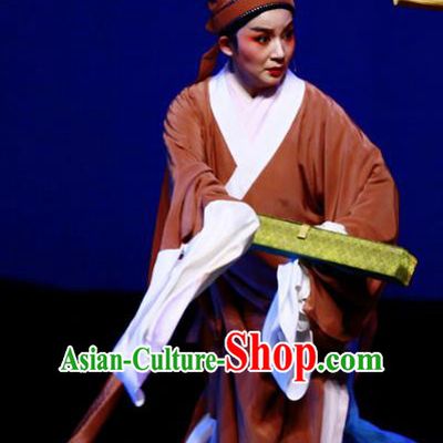 Chinese Yue Opera Xiaosheng Garment and Headwear A Chinese Ghost Story Shaoxing Opera Young Male Scholar Ning Caichen Apparels Costumes