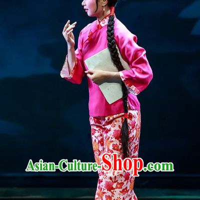 Chinese Shaoxing Opera Xiaodan Dress Apparels Costumes and Headpieces The Family Yue Opera Young Lady Ming Feng Garment