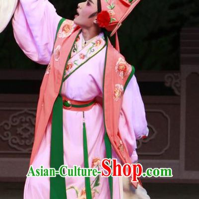 Chinese Yue Opera Xiaosheng Chun Cao Wu Du Apparels Costumes and Headwear Shaoxing Opera Young Male Childe Garment