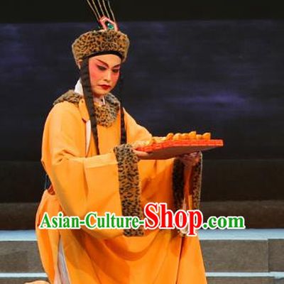 Chinese Yue Opera Eunuch Qing Jian Fan Ying Apparels and Headwear Shaoxing Opera Male Role Costumes Garment