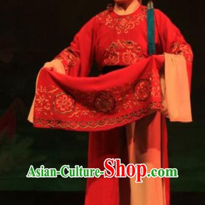 Yi Jian Zhong Qing Chinese Yue Opera Xiaosheng Garment Costumes and Headwear Shaoxing Opera Young Male Scholar Yan Jun Apparels
