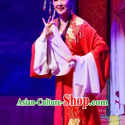 Chinese Shaoxing Opera Diva Gao Qiufang Dress Apparels Costumes and Headpieces Yi Jian Zhong Qing Yue Opera Hua Tan Garment