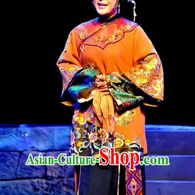 Chinese Shaoxing Opera Dame Qiu Hua Apparels Costumes and Headdress Yue Opera Liu Hua Xi Rich Female Dress Garment