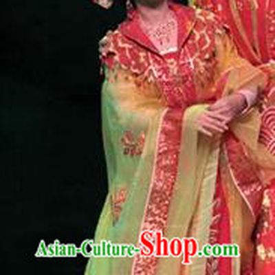 Chinese Shaoxing Opera Royal Princess Rong Hua Dream Dress Apparels Costumes and Headpieces Yue Opera Actress Garment