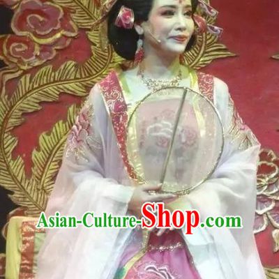 Chinese Shaoxing Opera Palace Lady Rong Hua Dream Dress Apparels Costumes and Headpieces Yue Opera Actress Royal Princess Garment
