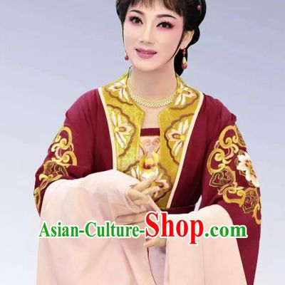 Chinese Shaoxing Opera Actress Fengxue Hanmei Li Sanniang Dress Costumes and Headpieces Yue Opera Young Female Garment Apparels