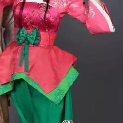 Chinese Shaoxing Opera Ugly Lady Dress Costumes and Headpieces Three Charming Smiles Yue Opera Maidservant Garment Apparels