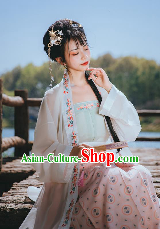 Chinese Traditional Song Dynasty Historical Costumes Ancient Young Lady Hanfu Dress Garment Apparels Chinese Traditional Song Dynasty Historical Costumes Ancient Young Lady Hanfu Dress Garment Apparels
