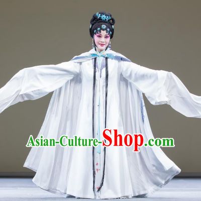 Chinese Kun Opera Young Female Dress Costumes and Headpieces Wu Shi Ji Kunqu Opera Garment Mistress Li Ruoshui Apparels