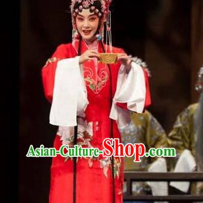Chinese Kun Opera Young Female Dress Costumes and Headdress Nan Ke Dream Kunqu Opera Princess Yao Fang Garment Apparels