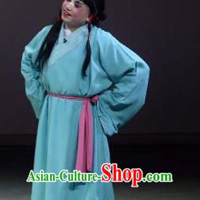 Chinese Kun Opera Young Boy Garment Apparels Clothing and Headwear Wu Shi Ji Kunqu Opera Chou Role Costumes