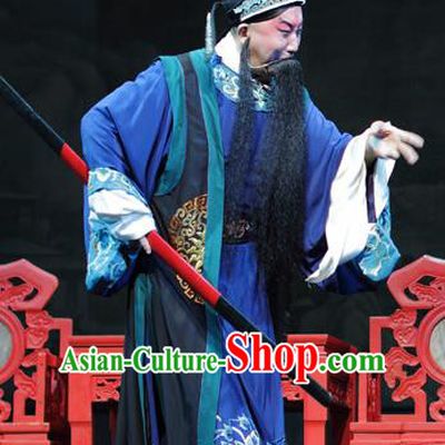 Chinese Kun Opera Landlord Apparels and Headwear Dream of Red Mansions Garment Costumes Kunqu Opera Elderly Male Clothing