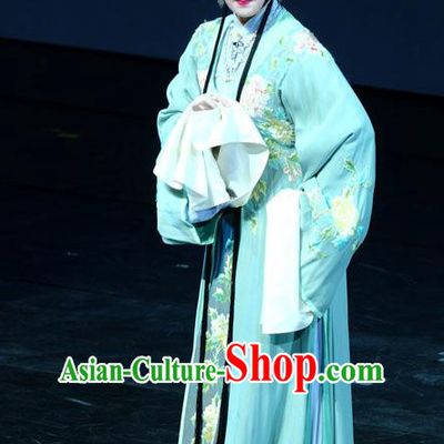 Chinese Kun Opera Young Female Dress Costumes and Headpieces Dream of Red Mansions Kunqu Opera Patrician Lady Garment Apparels