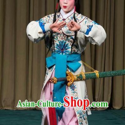the Legend of Washing the Silk Gauze Chinese Kun Opera Young Man Garment Costumes and Headwear Kunqu Opera Martial Male Apparels Clothing