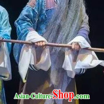 Meng Jiangnv Sends Winter Clothes Chinese Kun Opera Garment Costumes and Headwear Kunqu Opera Elderly Male Apparels Clothing