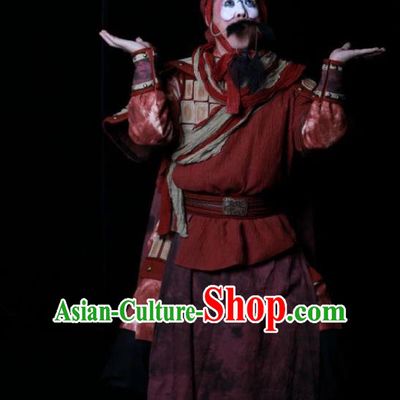 Meng Jiangnv Sends Winter Clothes Chinese Kun Opera Chou Garment Costumes and Headwear Kunqu Opera Clown Apparels Clothing