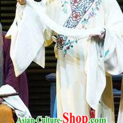 Chinese Kun Opera Young Male Liang Chenyu Apparels Garment Costumes and Headwear the Legend of Washing the Silk Gauze Kunqu Opera Scholar Robe Clothing