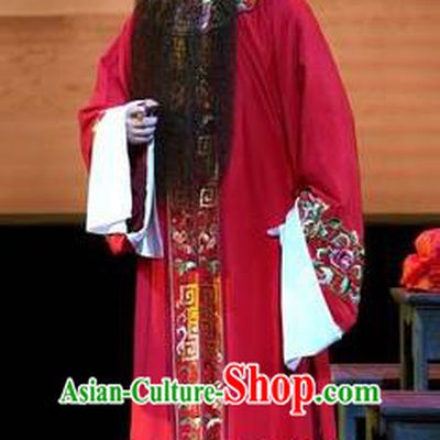Chinese Kun Opera Laosheng Zhang Yetang Apparels Garment Costumes and Headwear the Legend of Washing the Silk Gauze Kunqu Opera Elderly Male Clothing