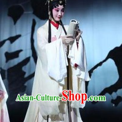 Chinese Kun Opera Dress Apparels Costumes and Headpieces Six Chapters of a Floating Life Kunqu Opera Young Female Yun Niang Garment