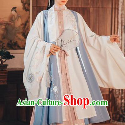 Chinese Ancient Ming Dynasty Historical Costumes Complete Set Princess Embroidered Garment Traditional Young Women Hanfu Dress
