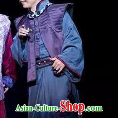 Rong Bao Zhai Chinese Kun Opera Figurant Apparels and Hat Garment Costumes Kunqu Opera Soldier Clothing