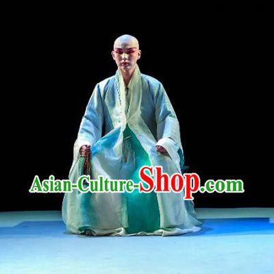 Si Sheng Yuan Chinese Kun Opera Monk Apparels Kunqu Opera Xiaosheng Young Male Garment Costumes