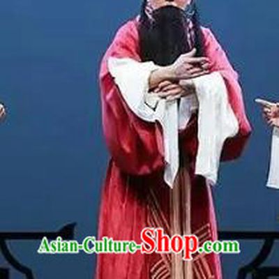 Confucius Chinese Kun Opera Elderly Male Costumes and Headwear Kunqu Opera Laosheng Garment Apparels