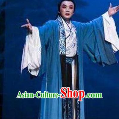 Chinese Kun Opera Scholar Young Male Chuan Shang Yin Costumes and Headwear Kunqu Opera Xiaosheng Cao Zhi Garment Niche Apparels