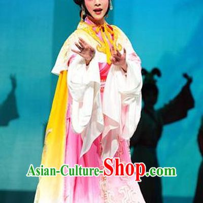Chinese Kun Opera Empress Zhen Mi Apparels Costumes and Headdress Chuan Shang Yin Kunqu Opera Hua Tan Dress Actress Queen Garment