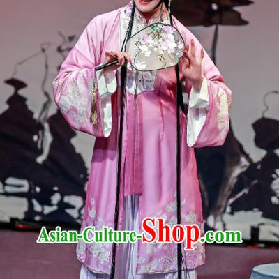 Chinese Kun Opera Noble Lady Apparels Costumes and Headpieces Duan Chang Ci Kunqu Opera Young Female Zhu Shuzhen Dress Garment