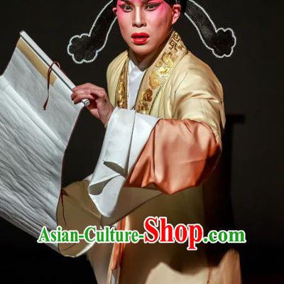 Chinese Kun Opera Duan Chang Ci Scholar Costumes and Headwear Kunqu Opera Xiaosheng Niche Wei Zhonggong Garment Young Male Apparels