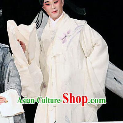 Blossoms on A Spring Moonlit Night Chinese Kun Opera Young Male Scholar Costumes and Headwear Kunqu Opera Xiaosheng Garment Poet Zhang Ruoxu Apparels