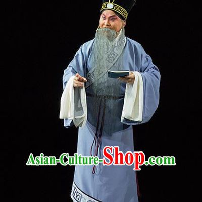 Continue the Pipa Chinese Kun Opera Elderly Male Dong Si Costumes and Headwear Kunqu Opera Laosheng Garment Apparels