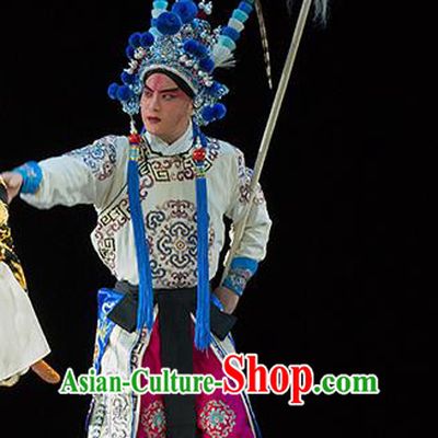 Continue the Pipa Chinese Kun Opera Wusheng Martial Male Costumes and Headwear Kunqu Opera Young Man Garment Takefu Apparels
