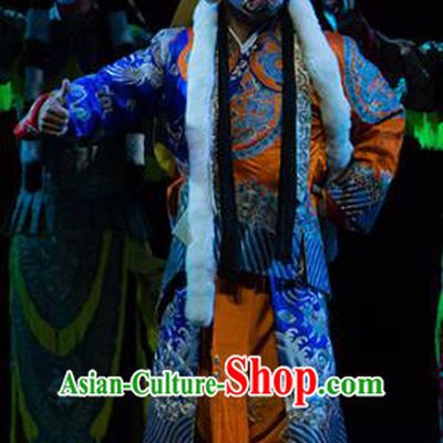 Chinese Kun Opera Takefu Continue the Pipa Costumes and Headwear Kunqu Opera Wusheng Garment Martial Male Apparels