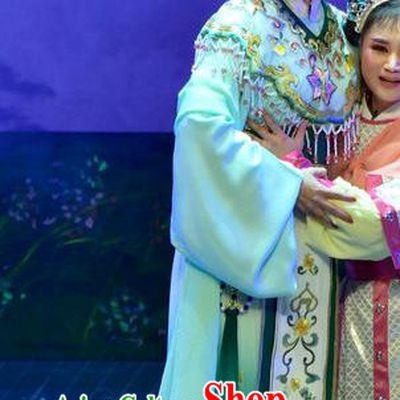 Chinese Shaoxing Opera Goddess Female Costumes Pi Shan Jiu Mu Apparels Yue Opera Actress Dress Immortal Maiden Garment and Headpieces