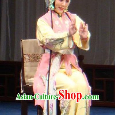 Traditional Chinese Kun Opera Maidservant Costumes and Headdress The Legend of Hairpin Traditional Kunqu Opera Servant Girl Yun Xiang Garment Apparels