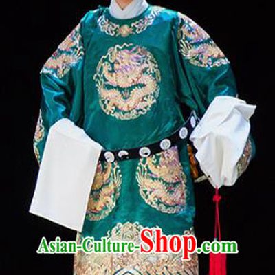 Chinese Kun Opera Young Male Continue the Pipa Costumes and Headwear Kunqu Opera Xiaosheng Garment Apparels Embroidered Robe
