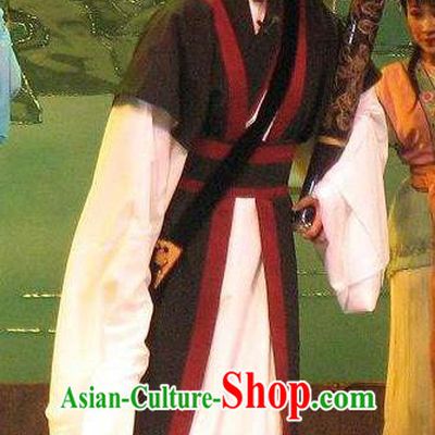 Chinese Yue Opera Poor Scholar Fang Qing Apparels The Pearl Tower Shaoxing Opera Xiao Sheng Costumes Niche Garment and Hat