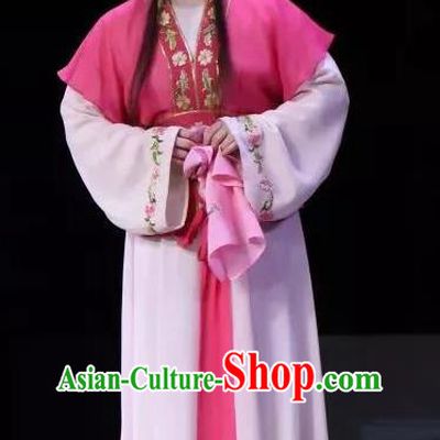 Chinese Shaoxing Opera Maidservant Costumes The Pearl Tower Apparels Yue Opera Young Lady Garment Servant Girl Dress and Hair Accessories