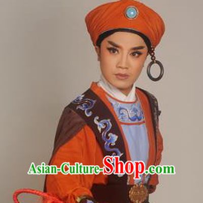 Chinese Shaoxing Opera Garment Classical Yue Opera Desert Prince Apparels Young Male Costumes and Hat