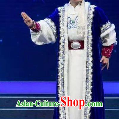 Chinese Shaoxing Opera Xiao Sheng Male Role Garment Classical Yue Opera Desert Prince Apparels Costumes and Headwear