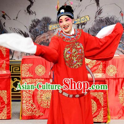 Chinese Huangmei Opera Female Consort Prince Garment Costumes and Headwear An Hui Opera Scholar Li Zhaoting Apparels Clothing