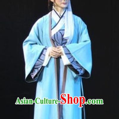 Chinese Huangmei Opera Young Mistress Garment Costumes and Headpieces Li Shizhen Traditional Anhui Opera Actress Dress Apparels