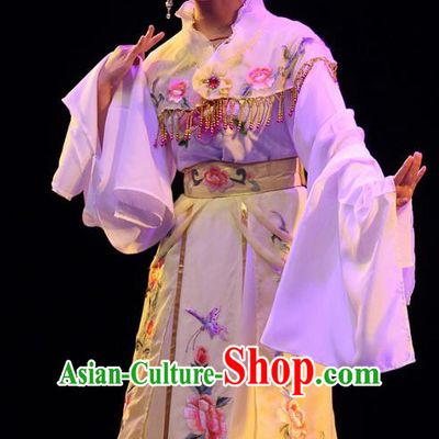 Chinese Huangmei Opera Actress Hu Xiuying Garment Costumes and Headdress True and False Groom Traditional Anhui Opera Hua Tan Dress Apparels